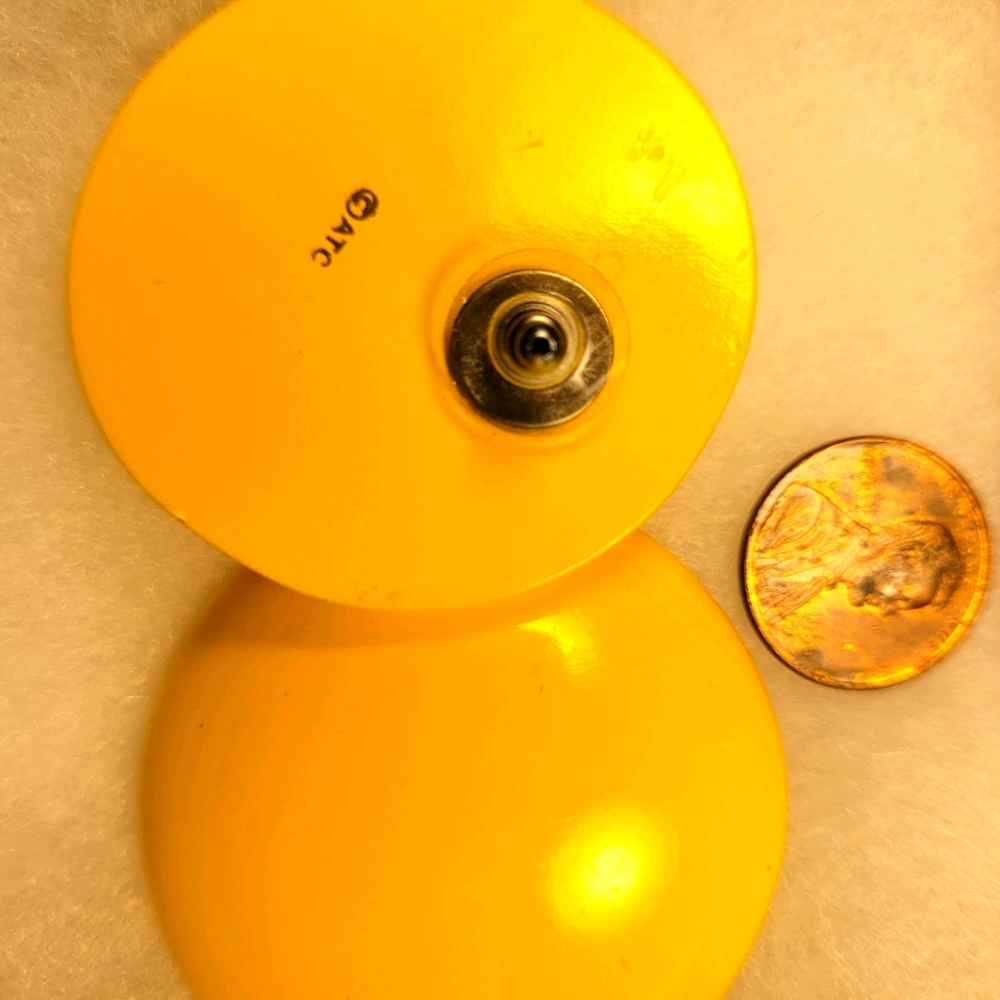 80s Big Yellow Earrings